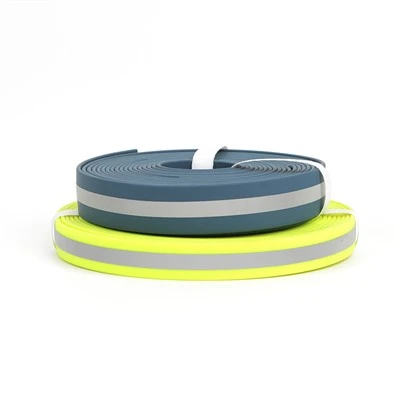 Sangle enduite de PVC à rayures réfléchissantes et imperméables
