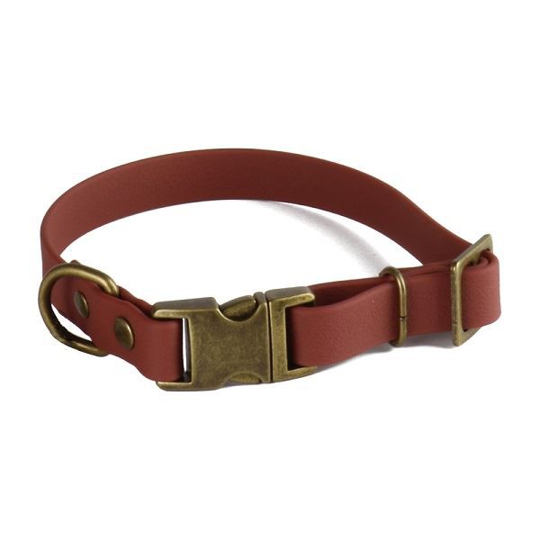 Collier et laisse en cuir de chien de boucle en bronze